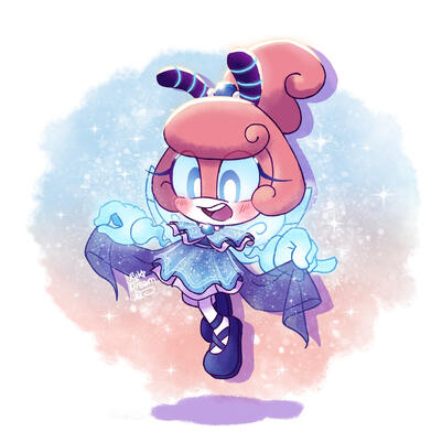 Aster in a dress